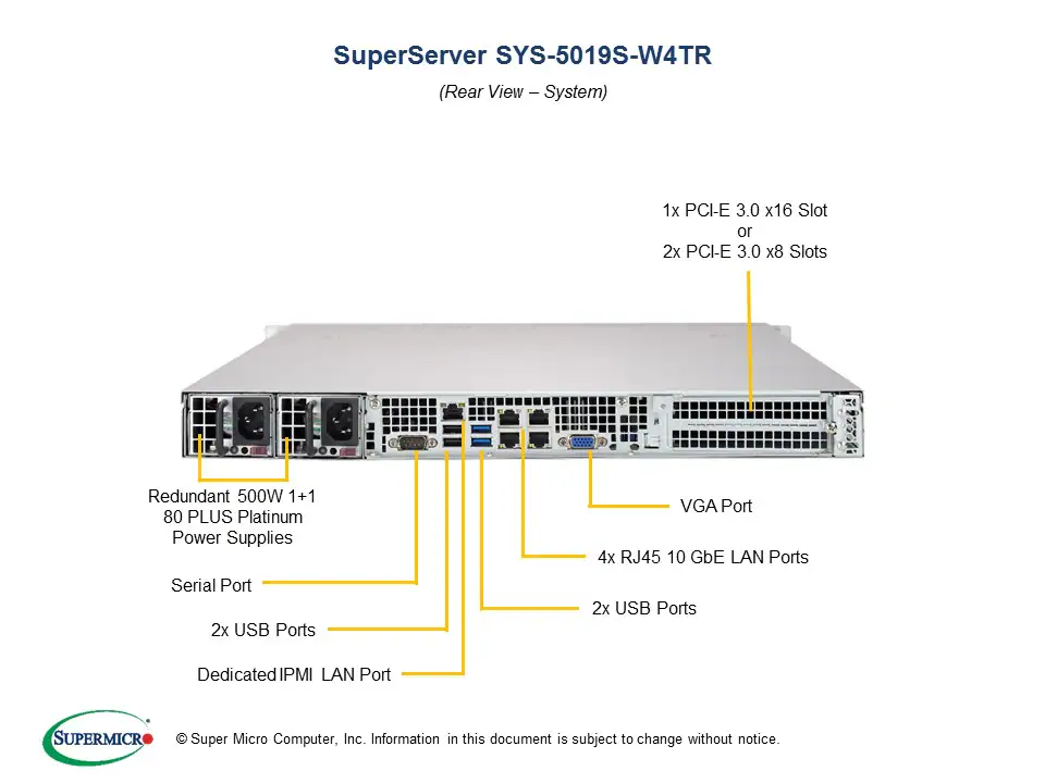 SYS-5019S-W4TR