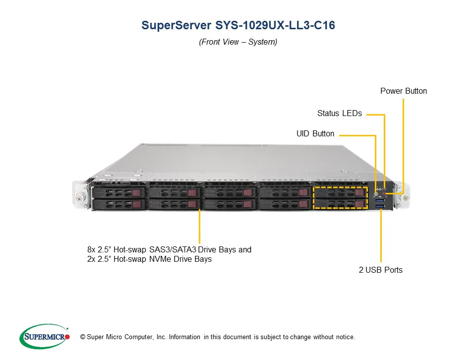 SYS-1029UX-LL3-C16