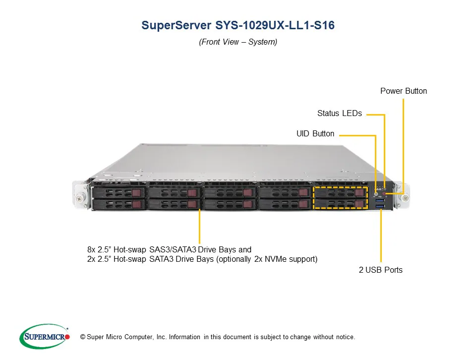 SYS-1029UX-LL1-S16