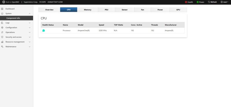Интерфейс OpenBMC